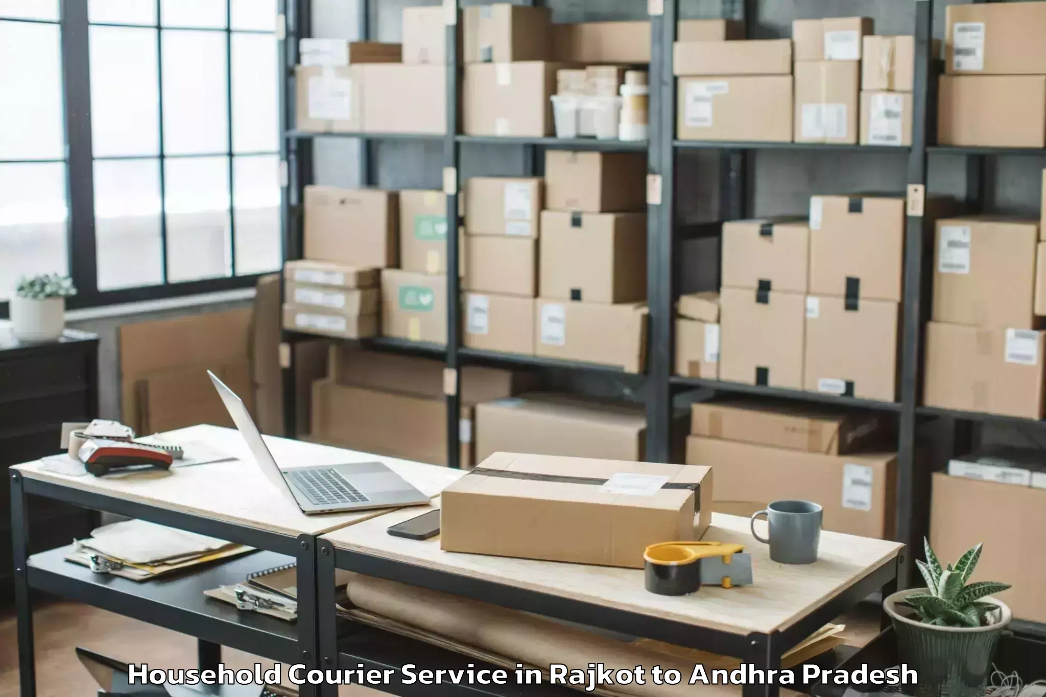 Top Rajkot to Achanta Household Courier Available